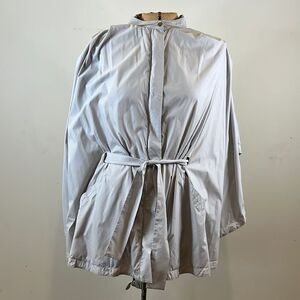 Hyden Yoo New York Batwing TIe Front Nylon Cape Jacket - One Size